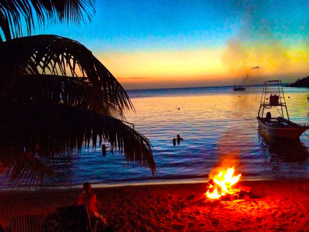 Sunset in West End, Roatan
